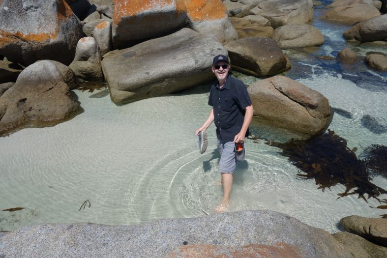 Ed finds a pool at Bay of FIres